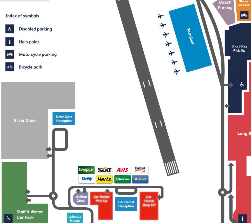 Bristol Airport Terminal Map