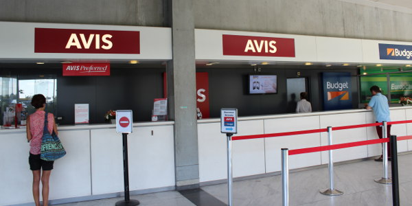 Avis Rent a car desk Bordeaux Airport
