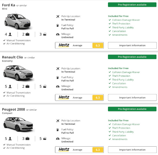 Hertz Car Bordeaux Airport