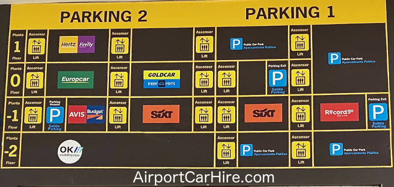 Malaga airport Avis Budget car hire desks