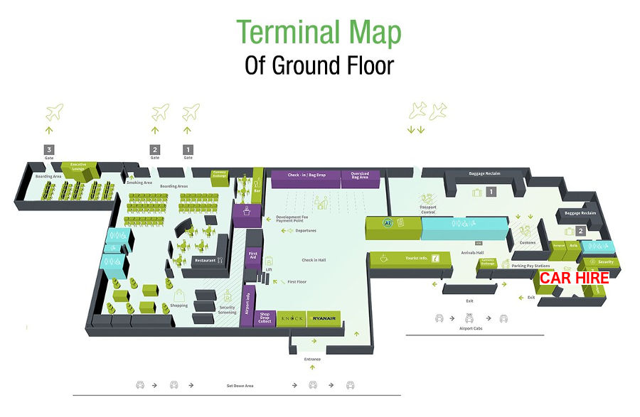 Ireland West Airport Map