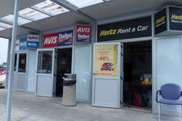 Car Hire Desks at Dubrovnik Airport, Hertz, Avis, Budget, Dollar,  hrifty 