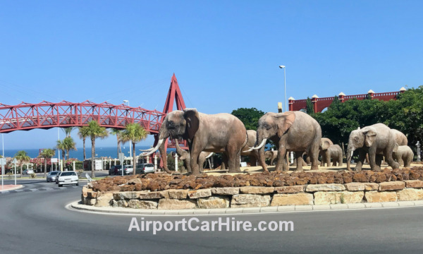 Fuengirola Elephants Crossing Road 