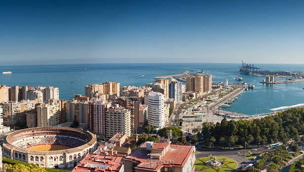 Malaga City Aerial View