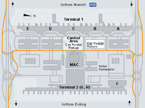 Map Munich Airport