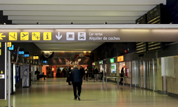 Car hire hall at Seville Airport 