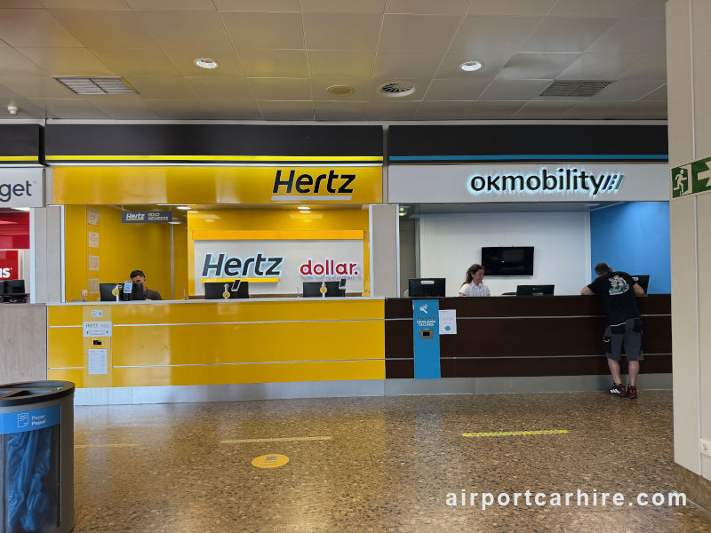Asturias Airport Hertz Car Hire Desks